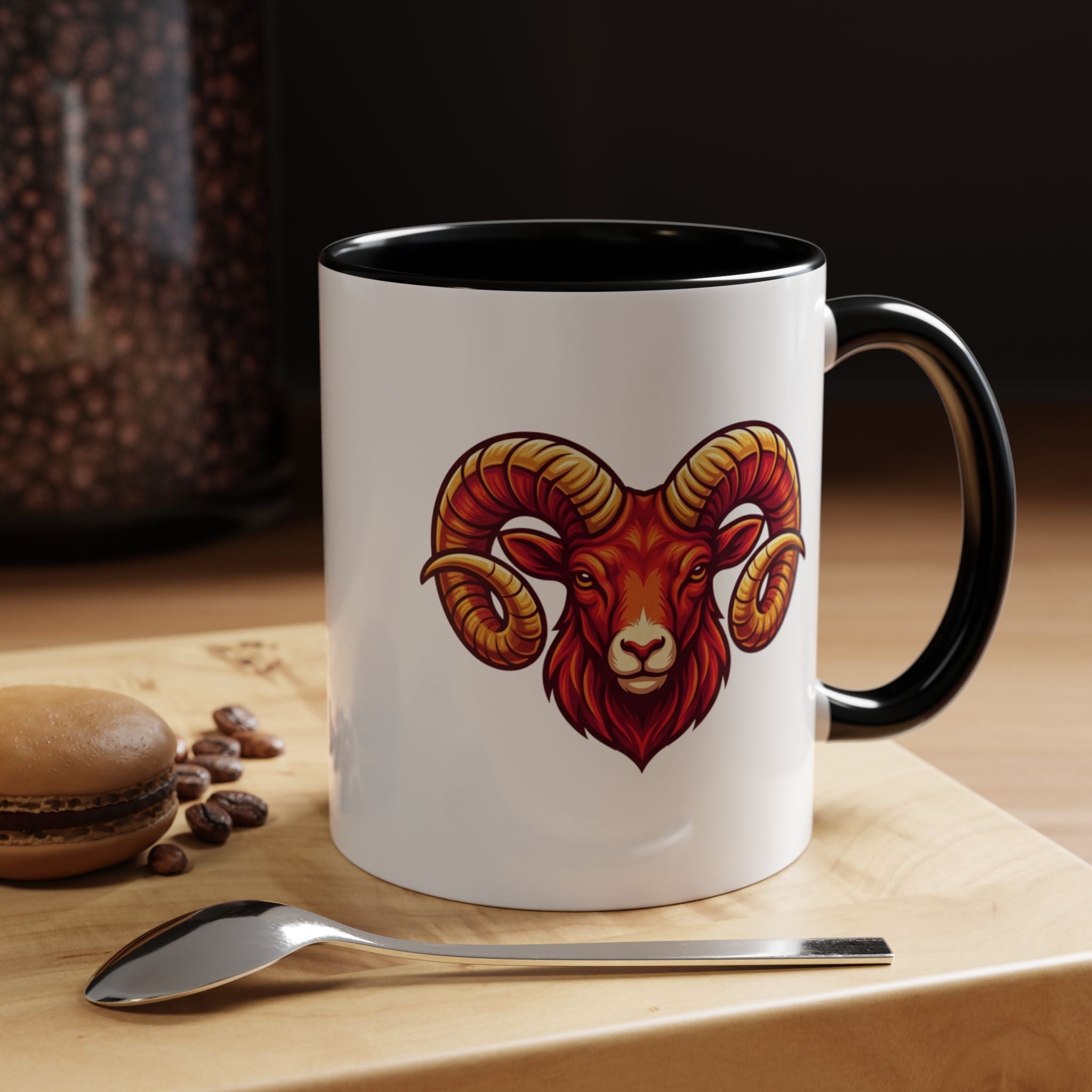 Aries Ram Accent Coffee Mug — Zodiac Goat Horoscope Gift