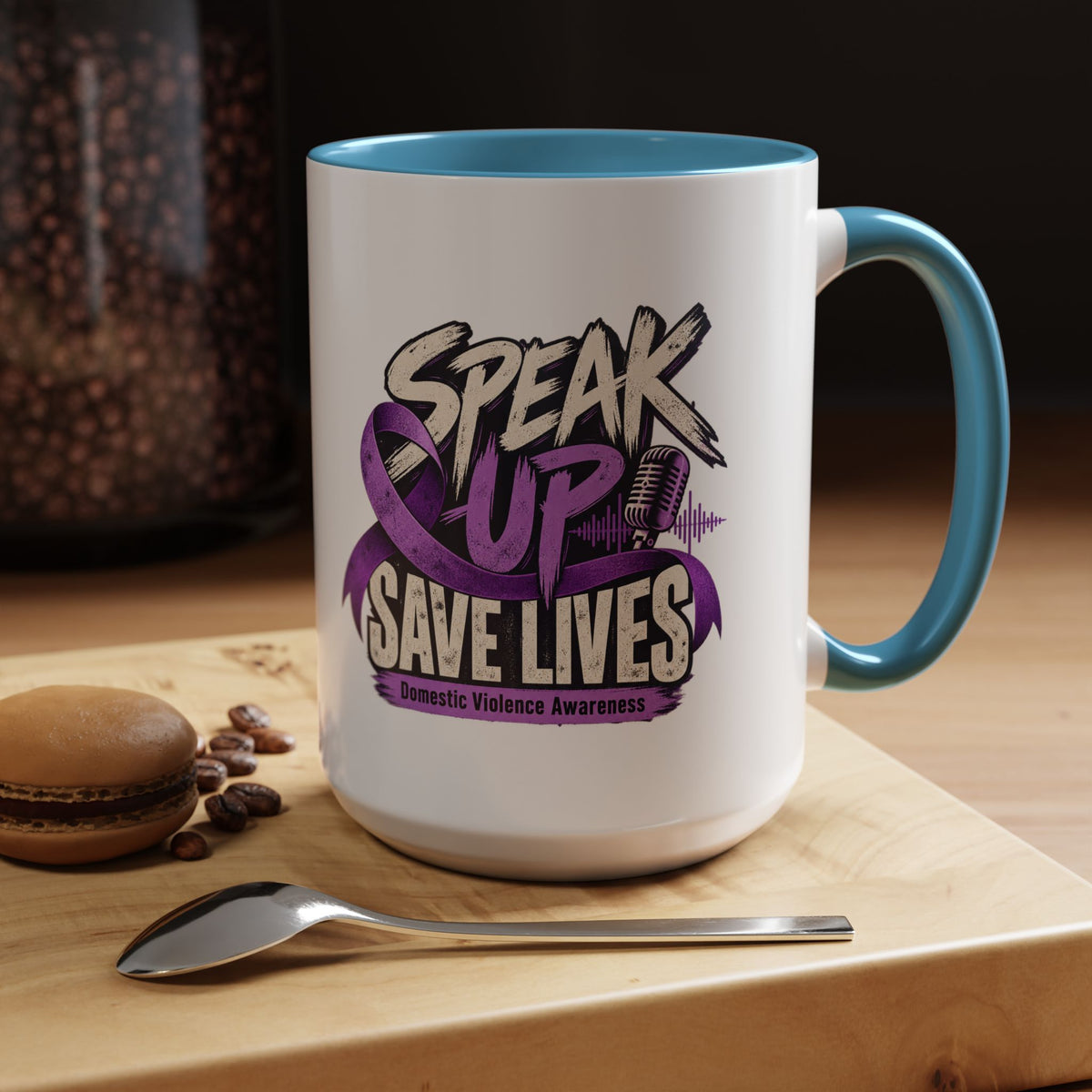 Speak Up Save Lives Domestic Violence Awareness Coffee Mug