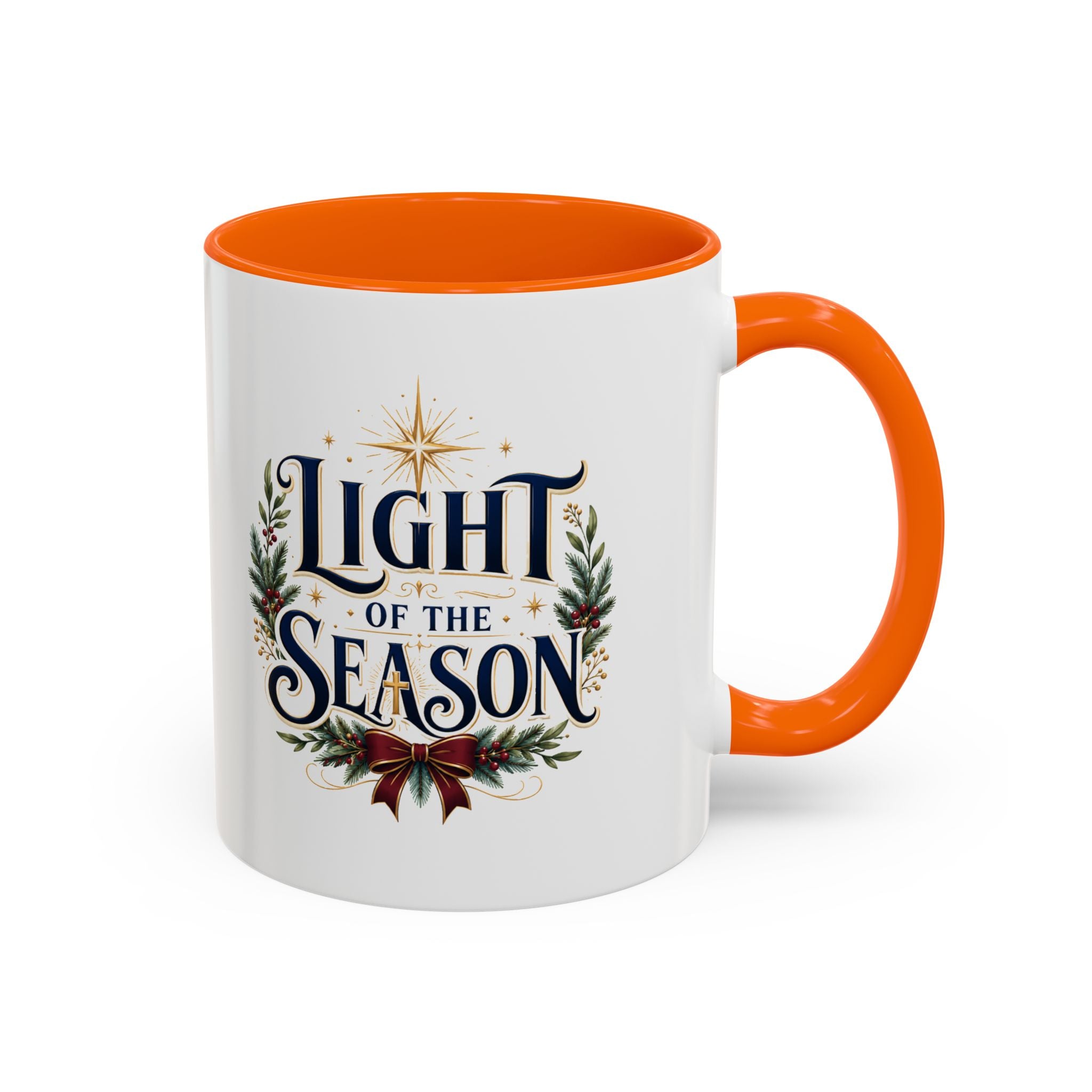 Christmas Light of the Season Accent Coffee Mug — Holiday Christmas Tea Cup