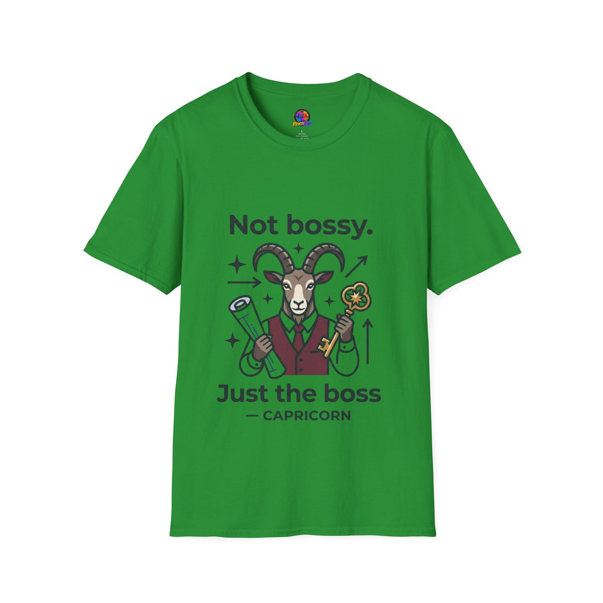 Capricorn T-Shirt — "Not Bossy, Just the Boss" Zodiac Goat Tee