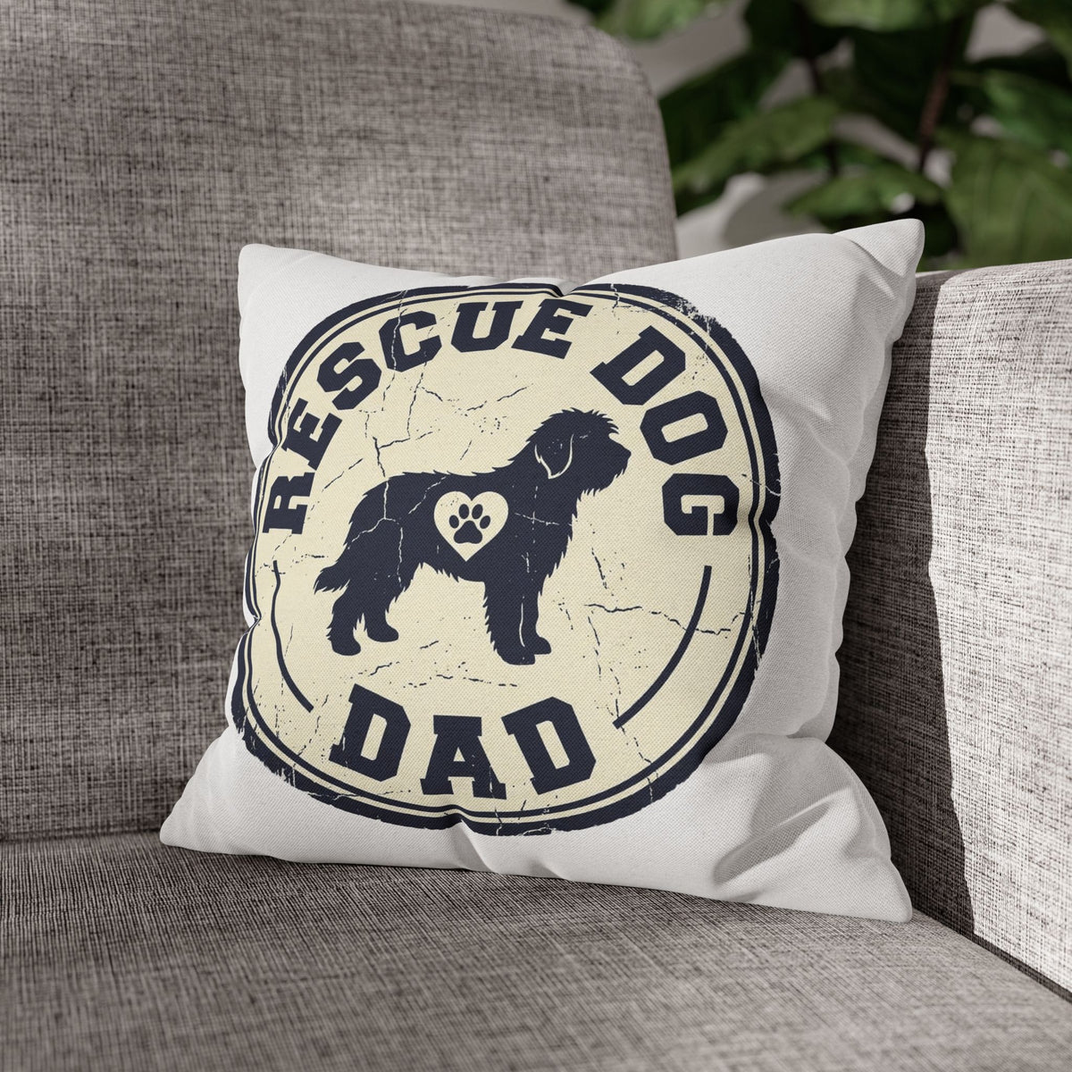 Funny Rescue Dog Dad Pillowcase