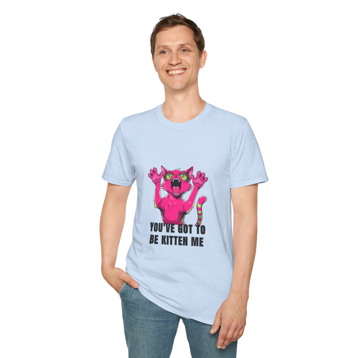 Funny Pink Screaming Cat T-Shirt — "You've Got to Be Kitten Me" Graphic Tee - Trending Now - August 2026