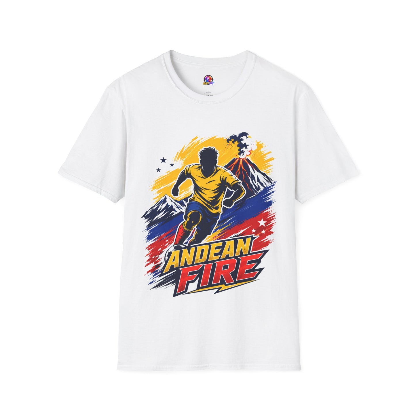 Ecuador Andean Fire Running T‑Shirt — Volcano Trail Runner Graphic Tee