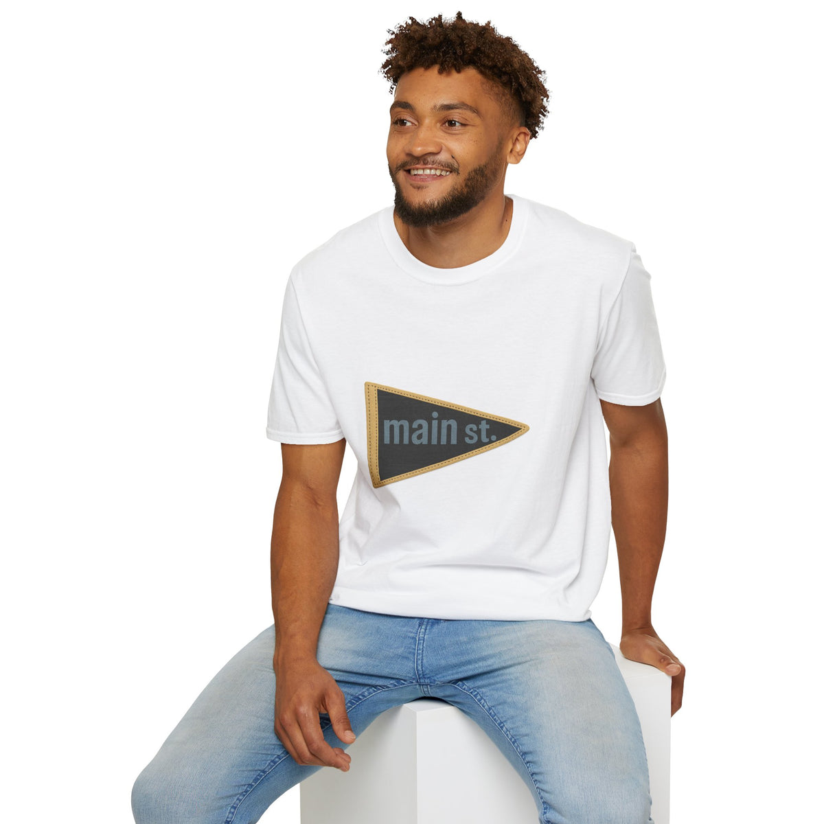 Main St. Triangle Logo T‑Shirt — Vintage Retro Street Sign Graphic Tee - Trending Now - August 2026