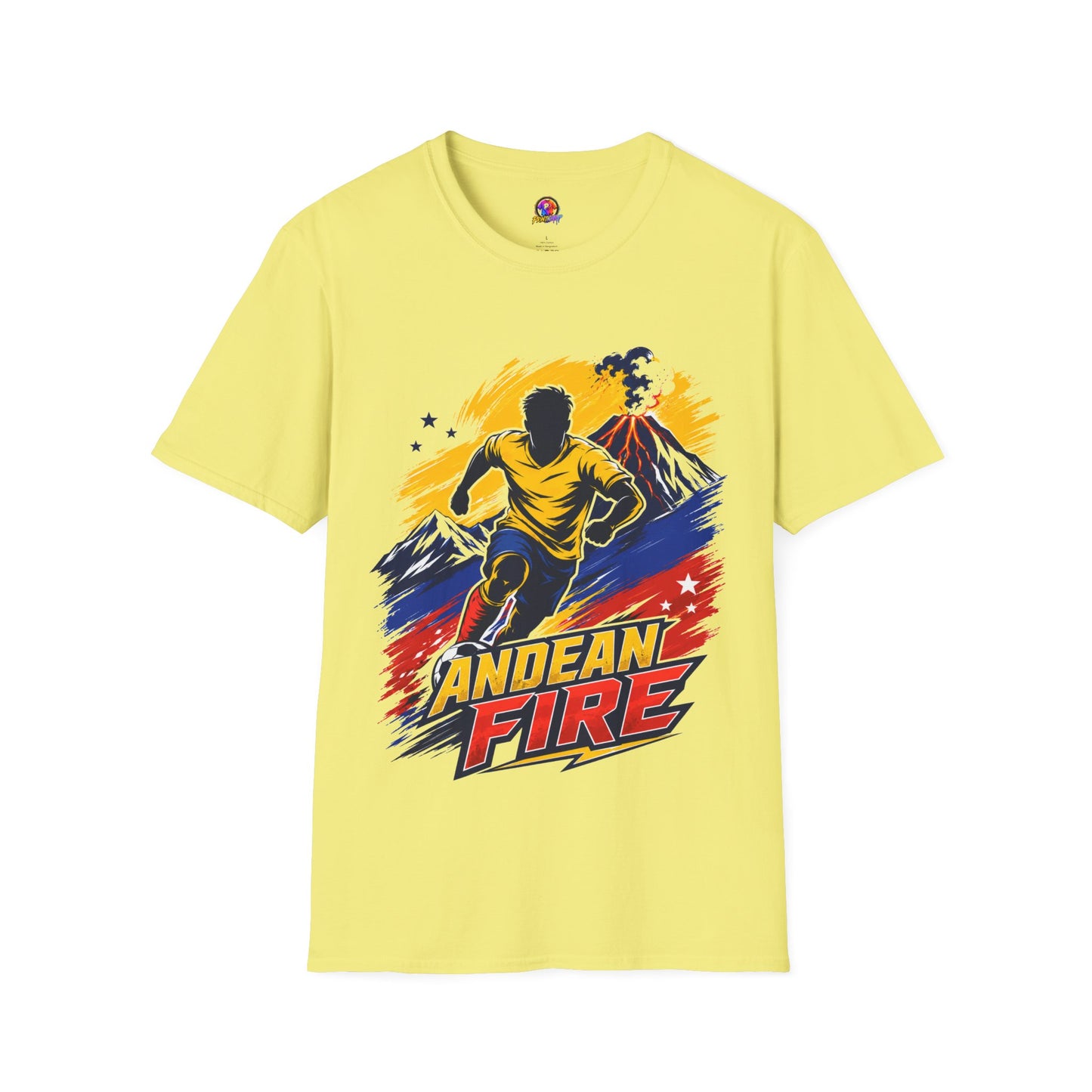 Ecuador Andean Fire Running T‑Shirt — Volcano Trail Runner Graphic Tee
