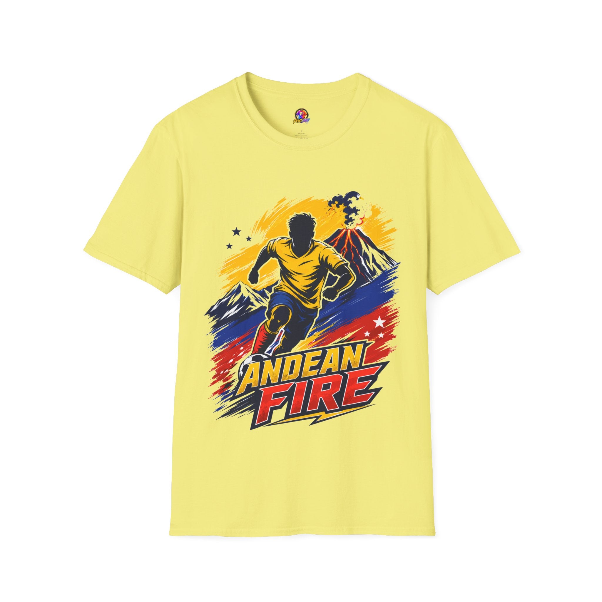 Ecuador Andean Fire Running T‑Shirt — Volcano Trail Runner Graphic Tee