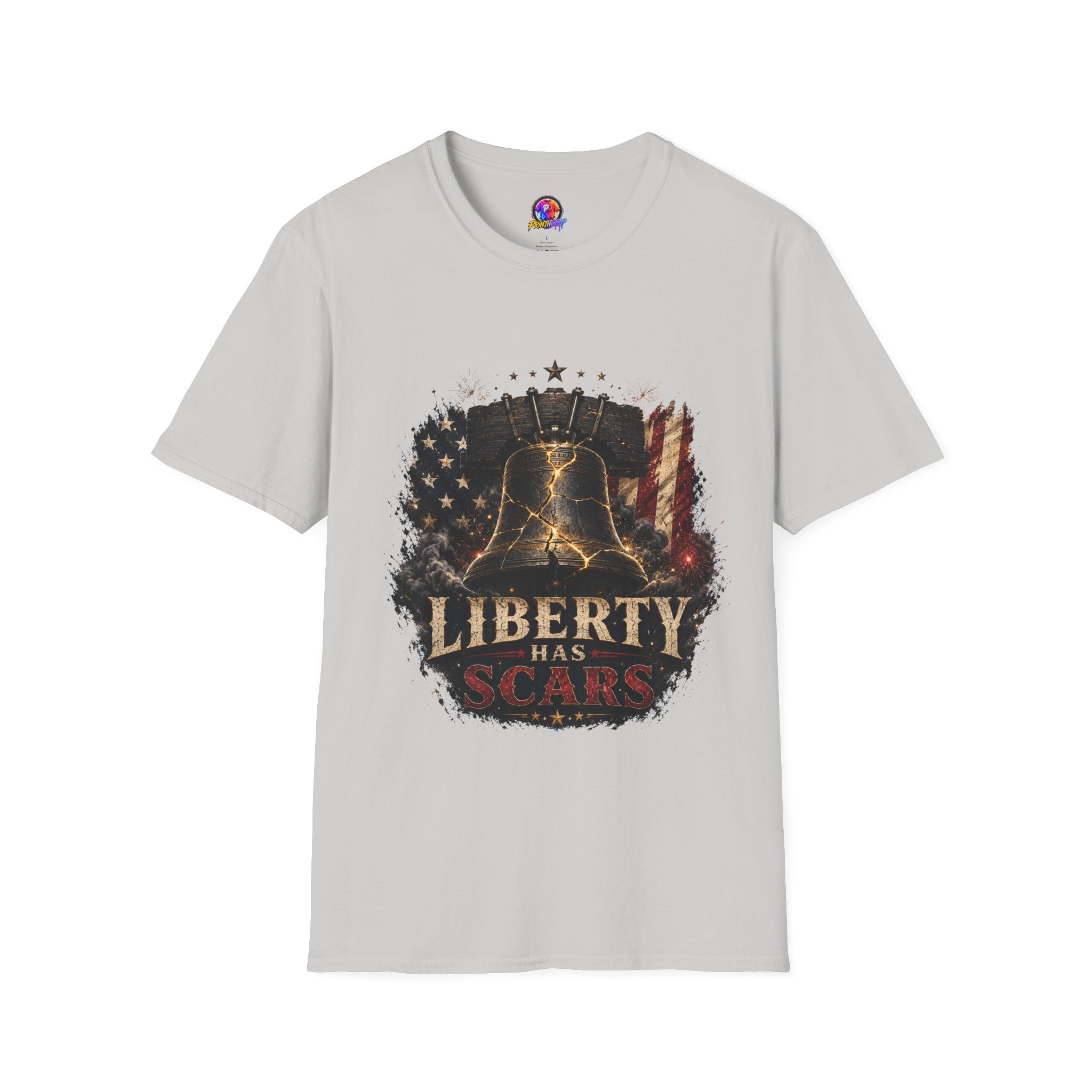 Liberty Has Scars T-Shirt — Vintage Liberty Bell Patriotic Tee