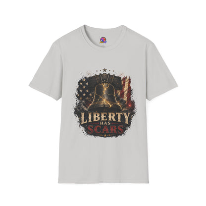Liberty Has Scars T-Shirt — Vintage Liberty Bell Patriotic Tee