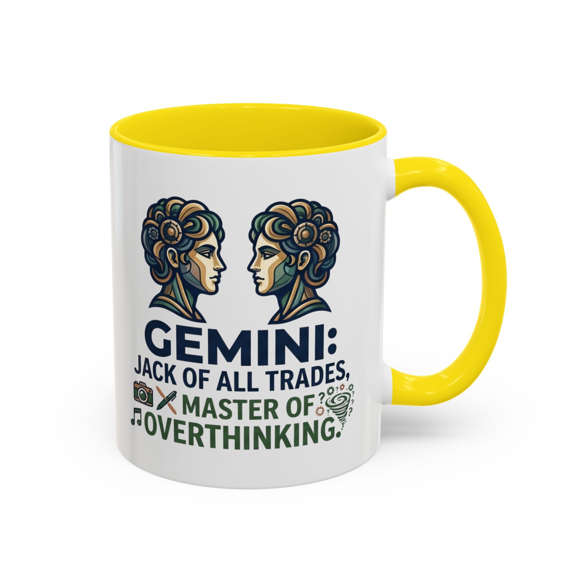 Gemini Coffee Mug – “Jack of All Trades, Master of Overthinking” Zodiac Accent Mug