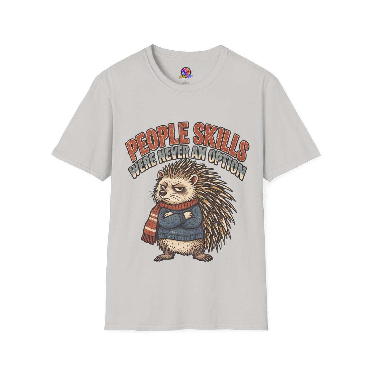 People Skills Were Never An Option T-Shirt — Funny Introvert Porcupine Graphic Tee