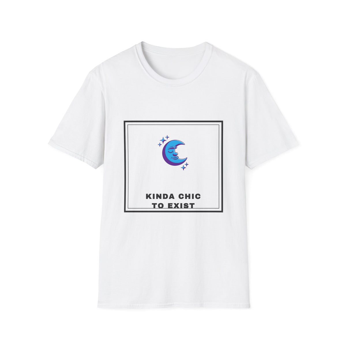 Moon Graphic Tee — "Kinda Chic to Exist" Cute Celestial T-Shirt - Trending Now - September 2026
