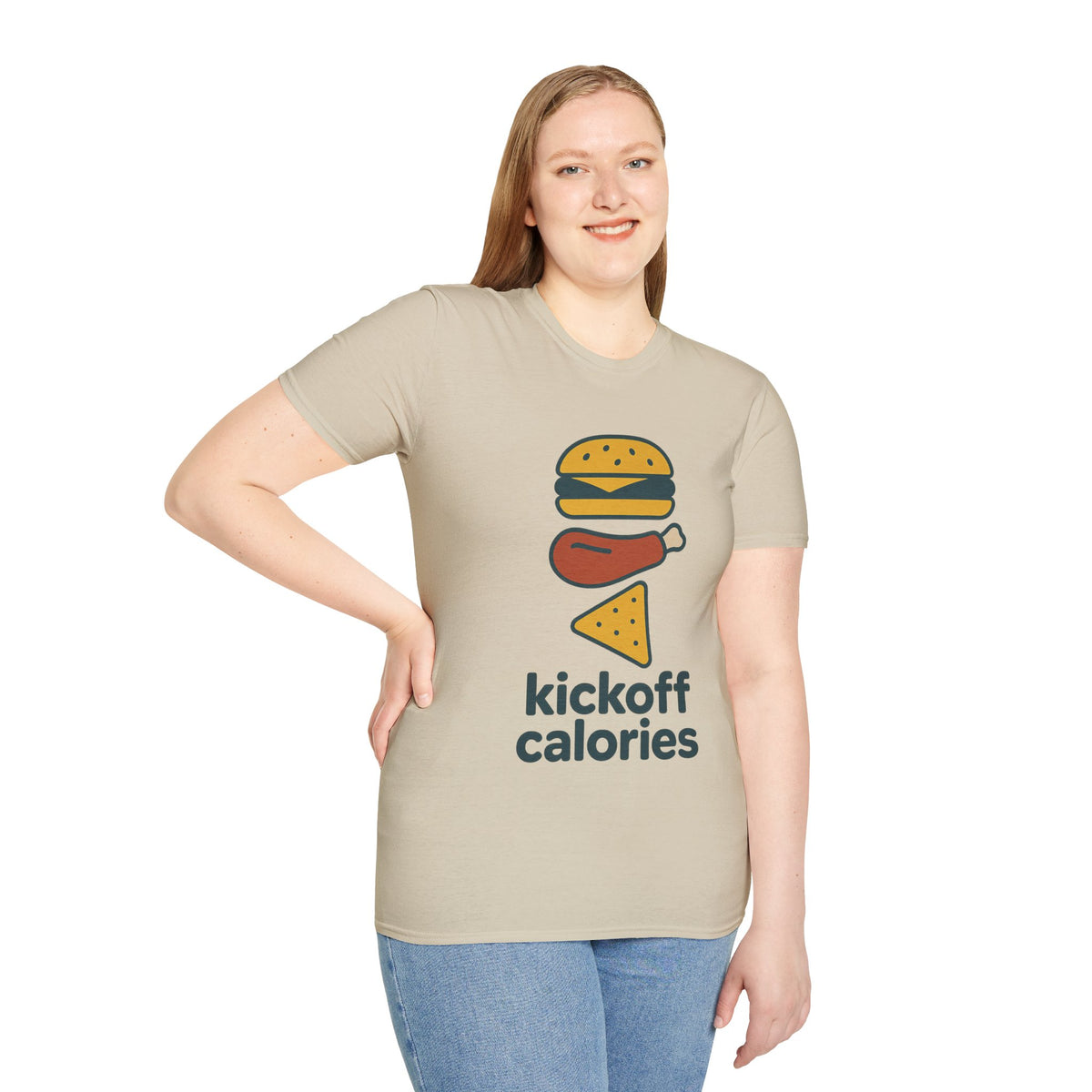 Funny 'Kick Off Calories' T-Shirt — Burger, Drumstick & Pizza Fitness Humor Tee - Trending Now - August 2026