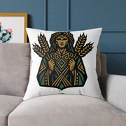Virgo Zodiac Harvest Astrological Square Poly Canvas Pillow