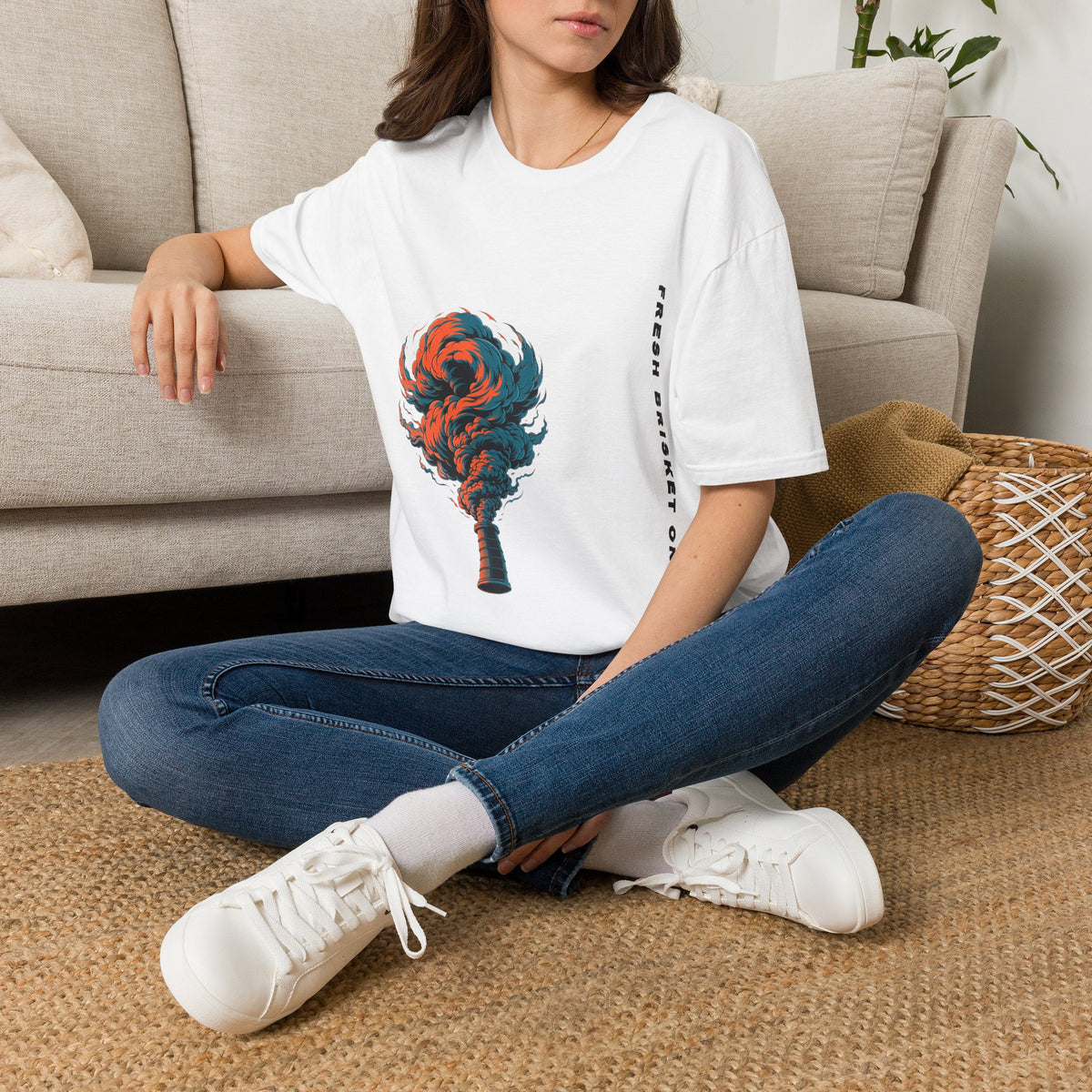 Fresh Brisket On The Board BBQ Smoker White Graphic Tee - Trending Now - September 2026