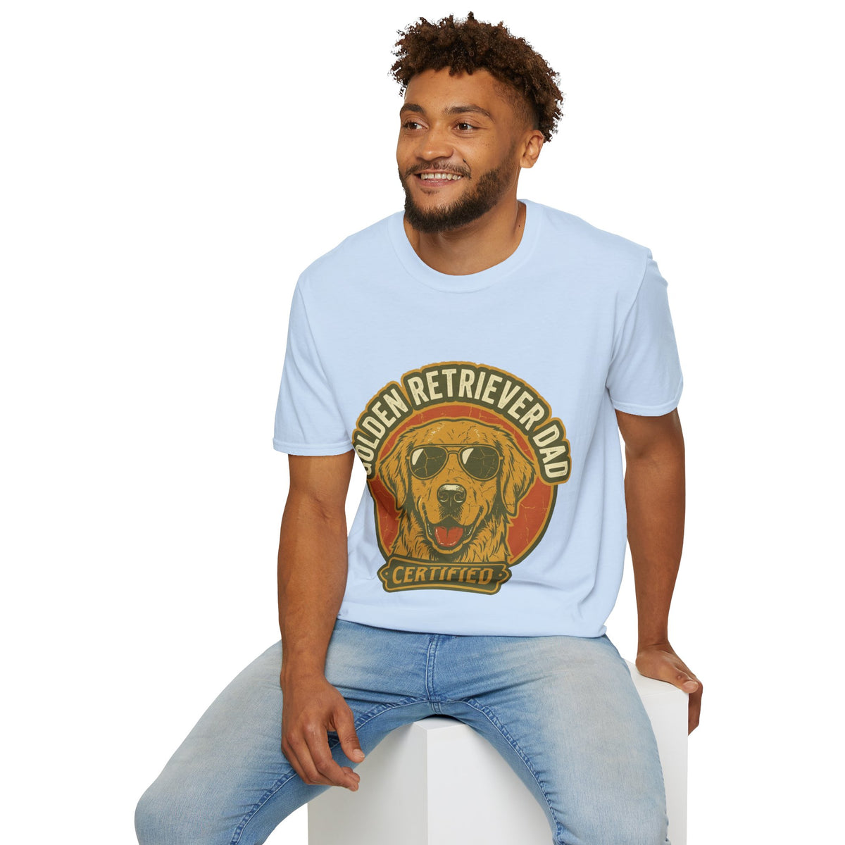 Golden Retriever Dad T-Shirt — Certified Retro Dog Dad Tee