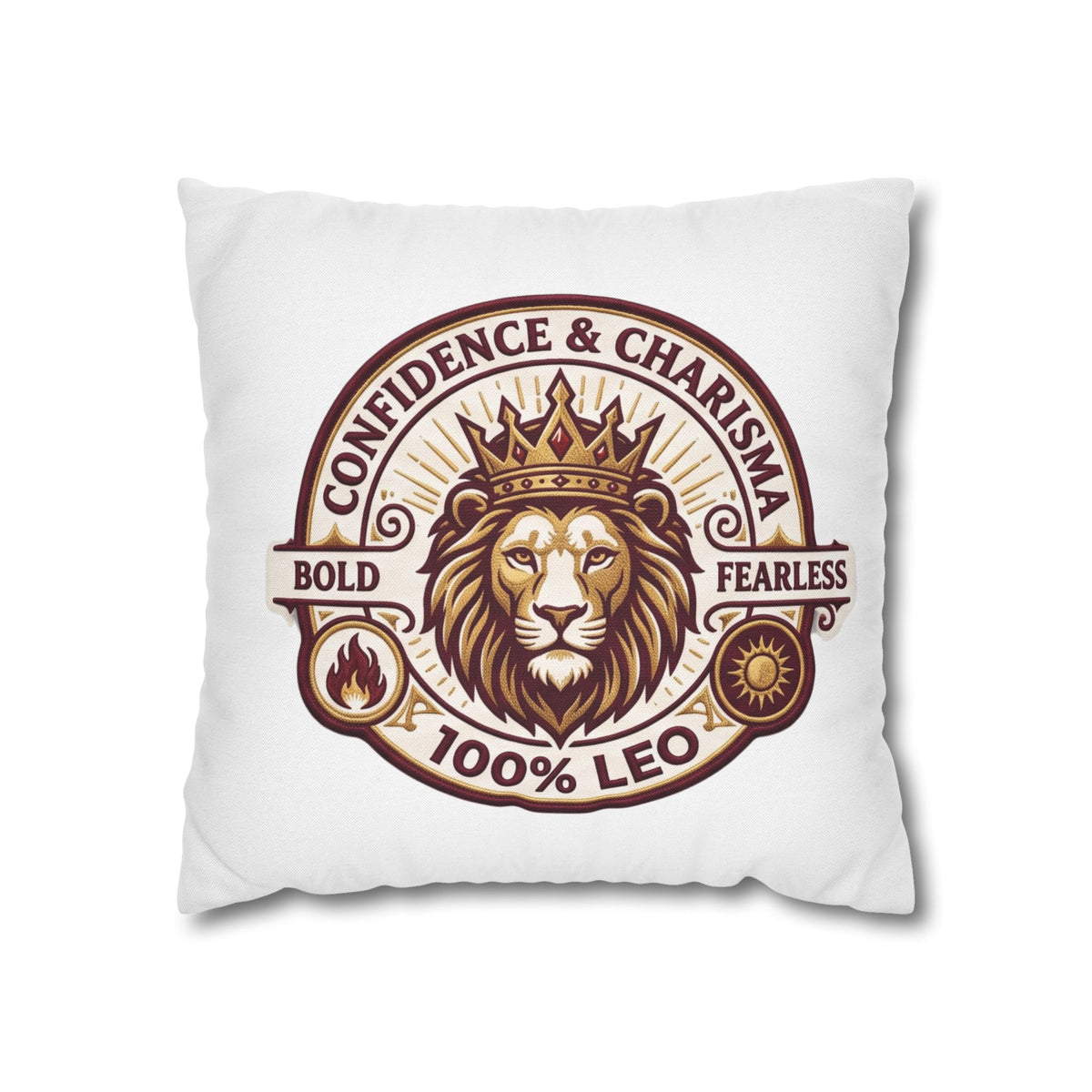 Leo Zodiac Confidence And Charisma Spun Polyester Square Pillowcase