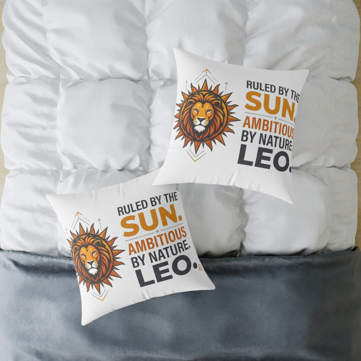 Leo Zodiac Ruled By The Sun Square Poly Canvas Pillow