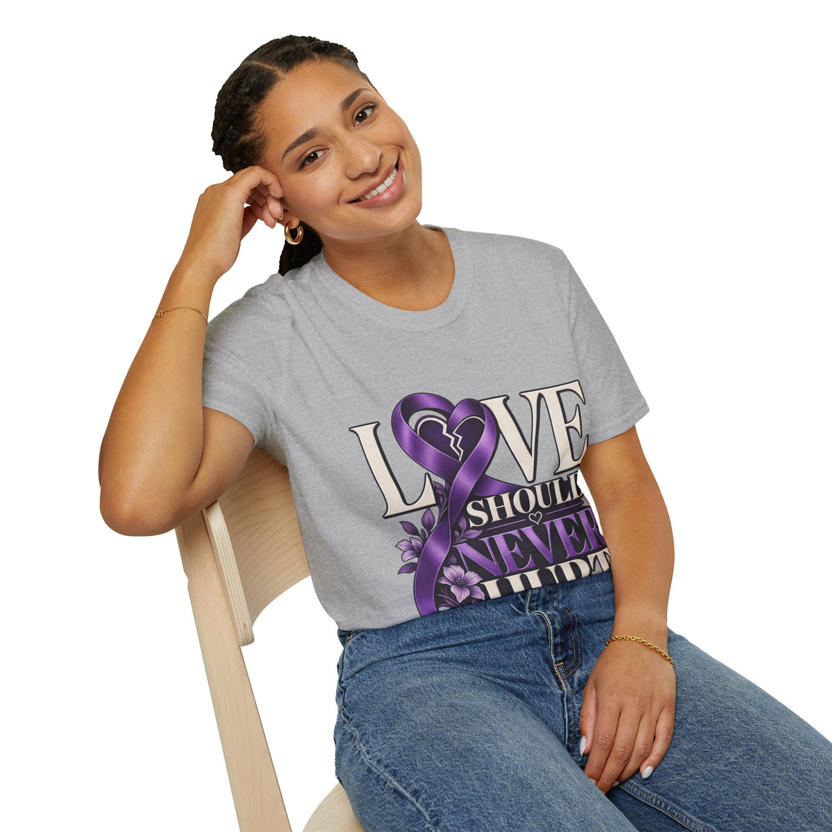 Love Should Never Hurt Domestic Violence Awareness T-Shirt