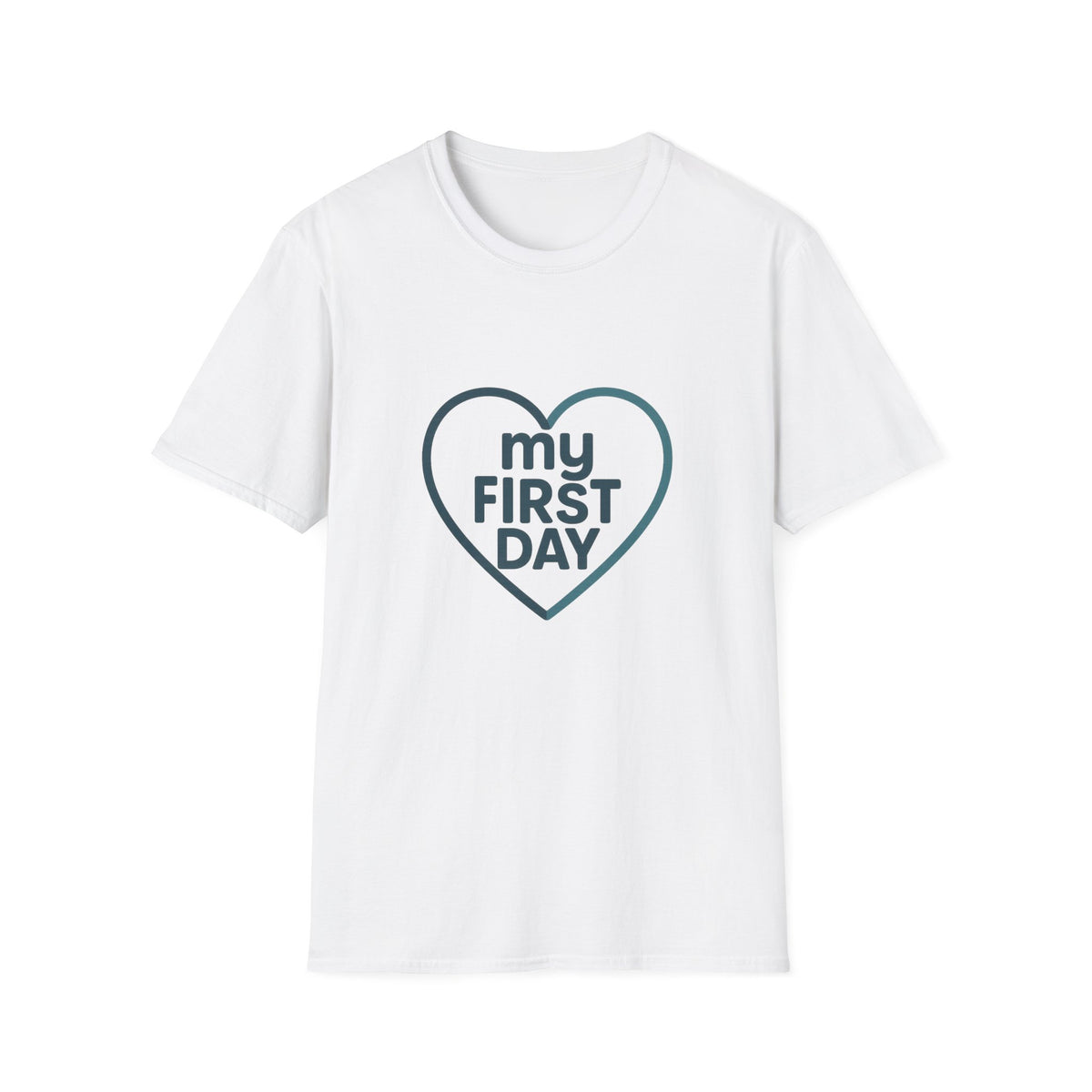 T-Shirt — Minimal Heart 'my first day' Graphic Tee, New Mom Gift - Trending Now - August 2026