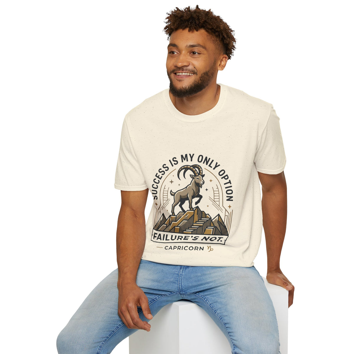Capricorn Goat T-Shirt — "Success Is My Only Option" Motivational Zodiac Tee