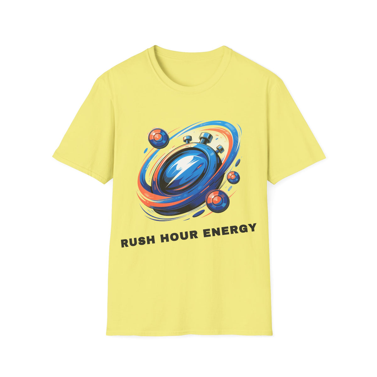 Stopwatch Orbit T-Shirt — 'Rush Hour Energy' Retro Space Graphic Tee - Trending Now - September 2026
