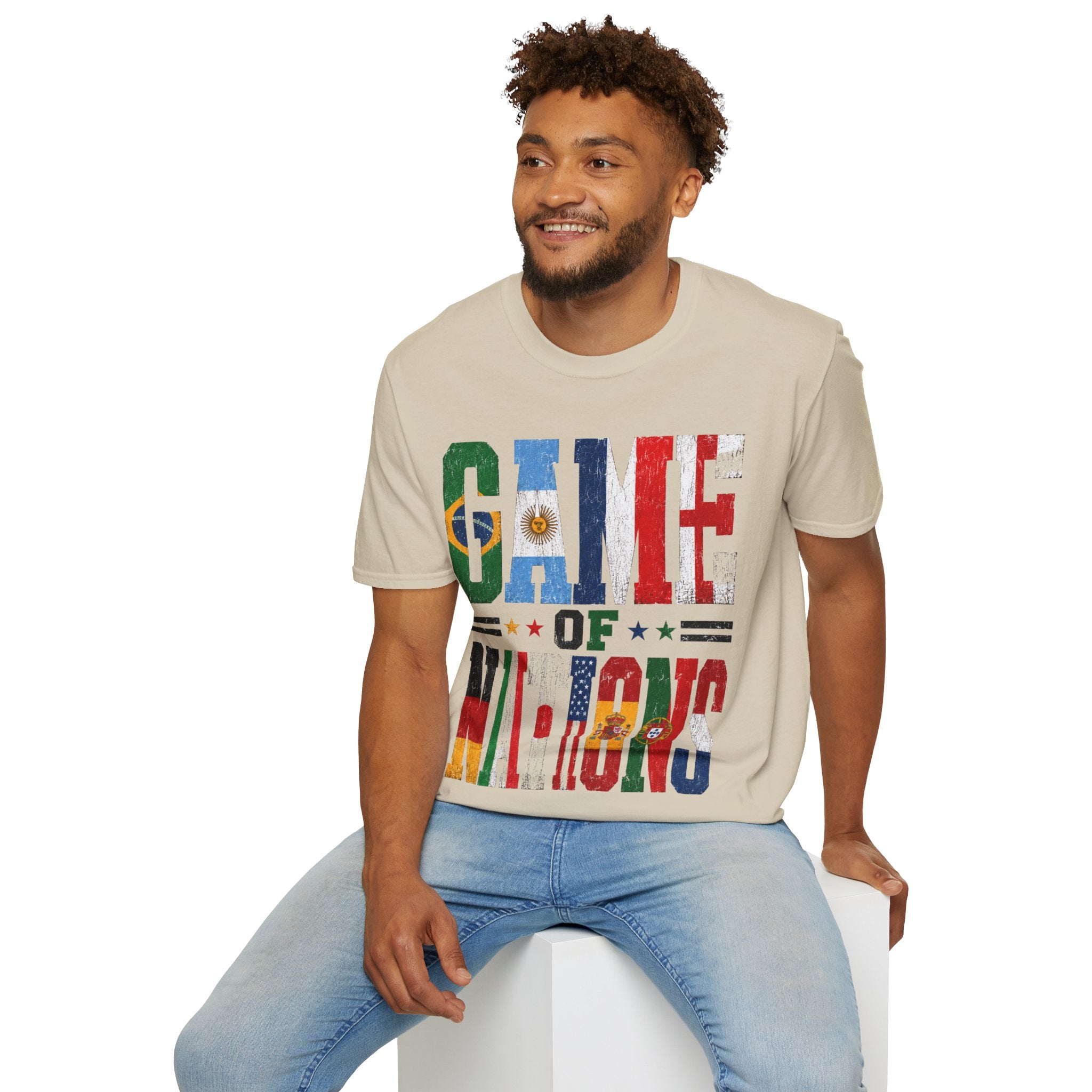 FIFA World Cup 2026 T-Shirt — 'Game of Nations' Vintage Flag Soccer Graphic Tee