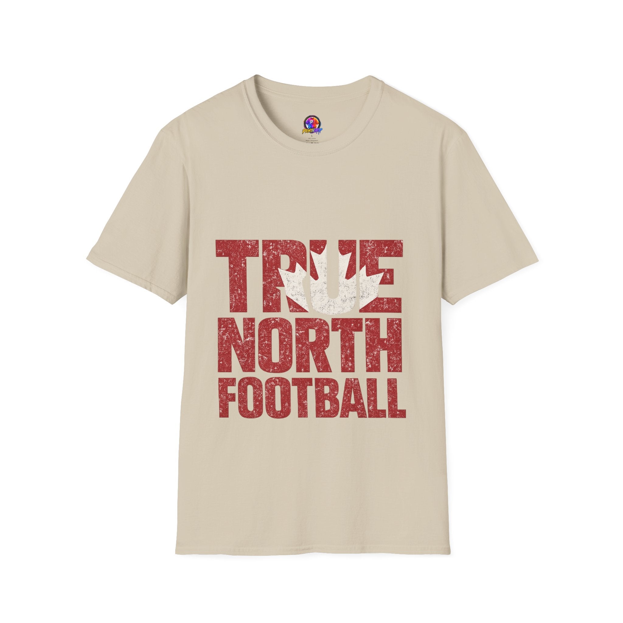 Canada True North Football T-Shirt — Vintage Canadian Leafs Sports Tee