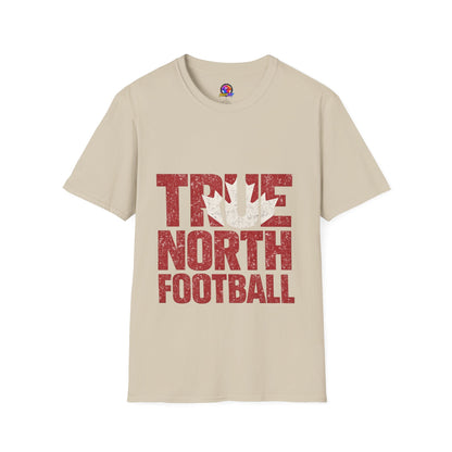 Canada True North Football T-Shirt — Vintage Canadian Leafs Sports Tee