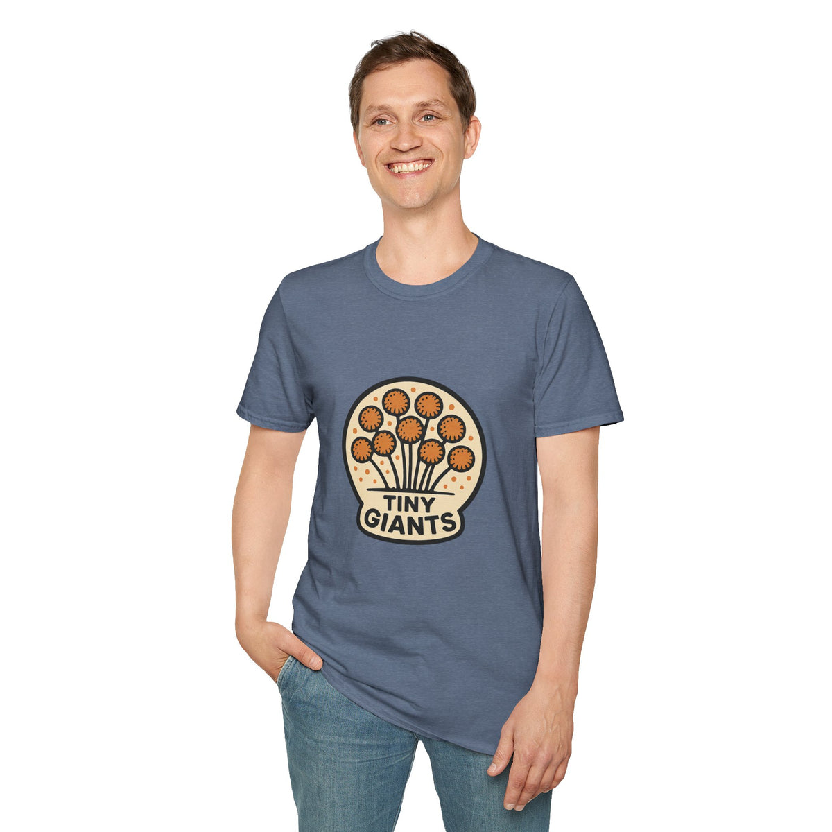Tiny Giants Mushroom T-Shirt — Vintage Psychedelic Fungi Graphic Tee