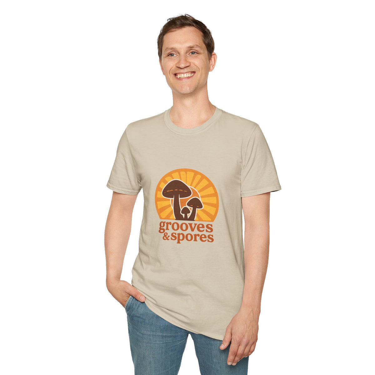 Vintage Mushroom T-Shirt — 'Grooves & Spores' Retro Psychedelic Tee - Trending Now - August 2026