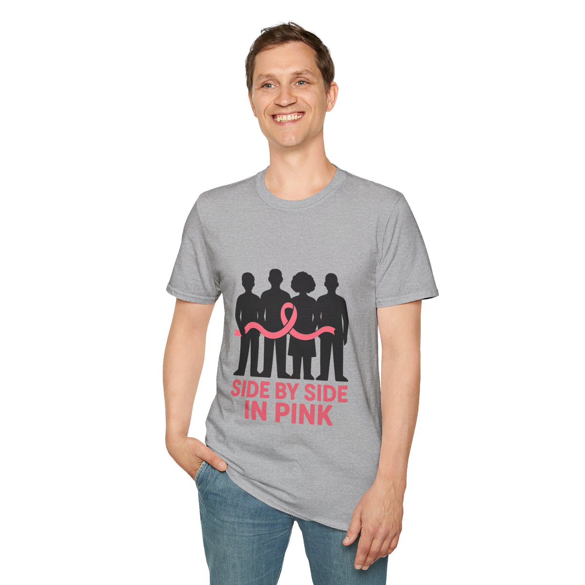 Side by Side in Pink Breast Cancer Awareness T-Shirt - Trending Now - October 2026