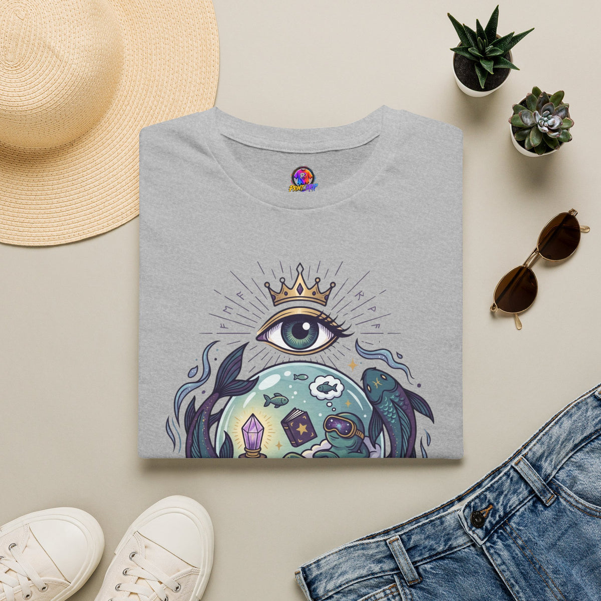 Pisces Dreamworld T-Shirt — "Living in My Own Dreamworld" Mystic Zodiac Tee