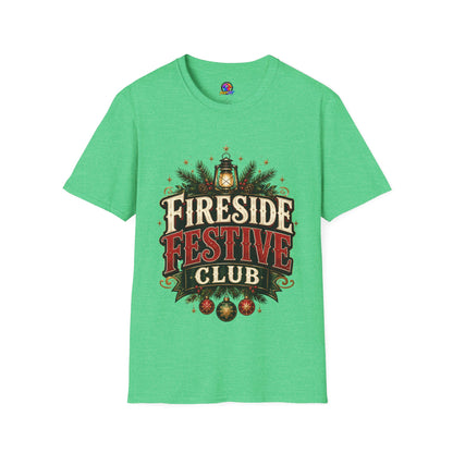 Fireside Festive Club T-Shirt — Cozy Holiday Lantern Graphic Tee