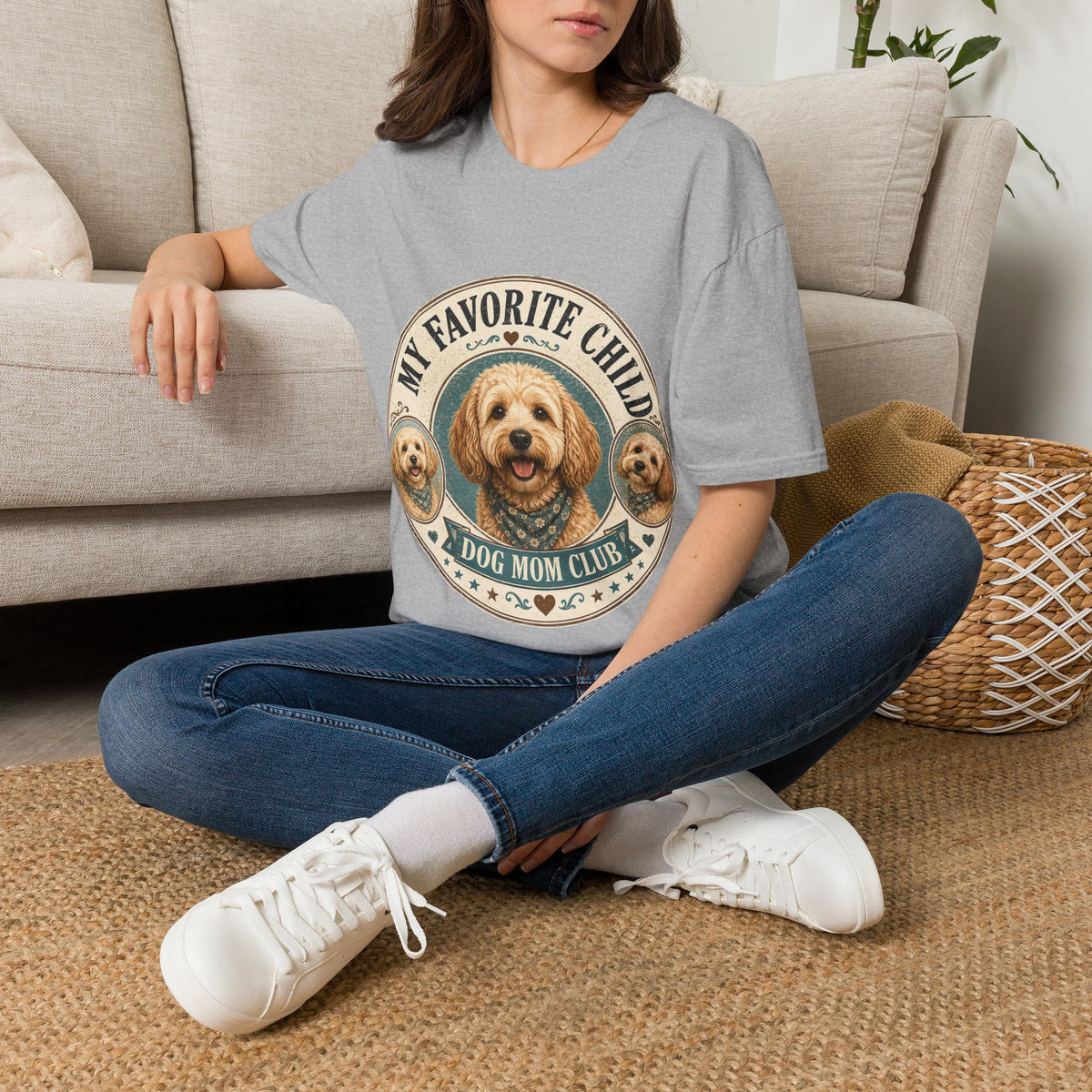 Dog Mom T-Shirt — "My Favorite Child" Cute Goldendoodle Graphic Tee