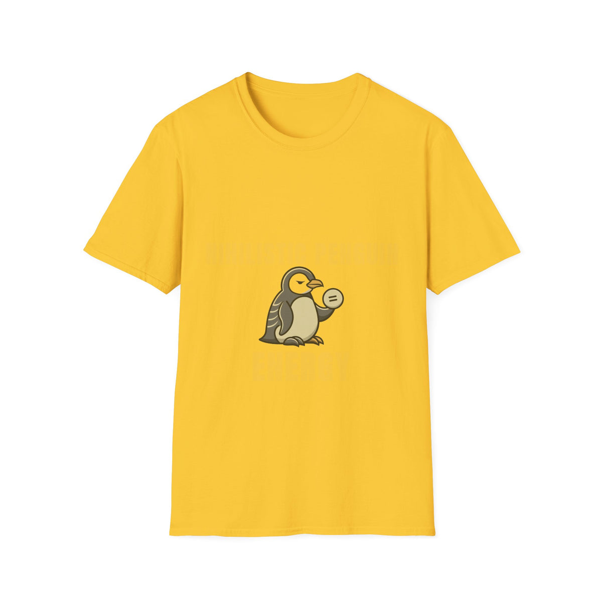 Penguin Coin Graphic T-Shirt — Cute Minimalist Penguin Holding Coin Tee - Trending Now - September 2026
