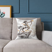 Astrological Sagittarius Zodiac Square Poly Canvas Pillow