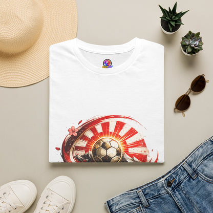 Japan Soccer T‑Shirt — Rising Sun Football Graphic