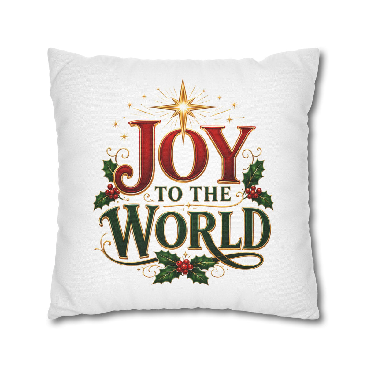 Christmas Pillowcase Joy to the World Christmas Pillowcase
