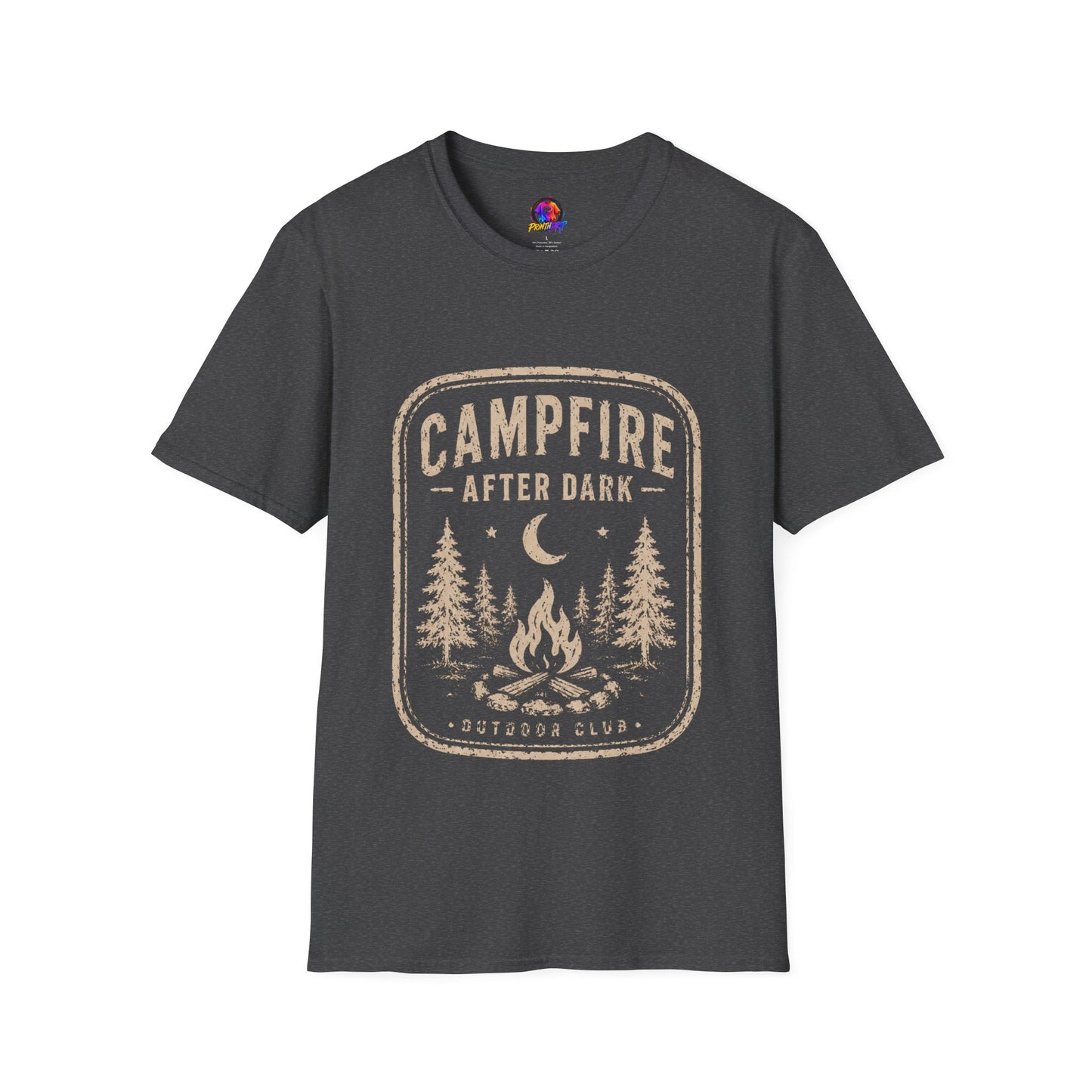 Campfire After Dark T-Shirt — Vintage Camping Graphic Tee