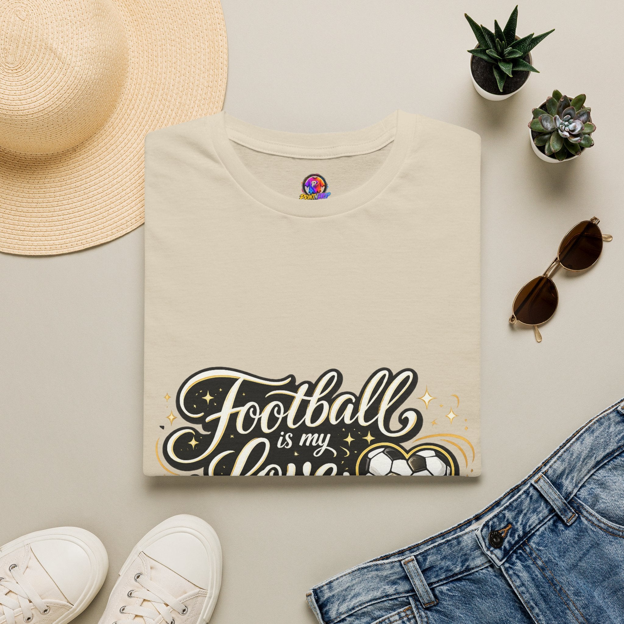 Women's/Unisex Soccer Fan Shirt Football Is My Love Language Tee —