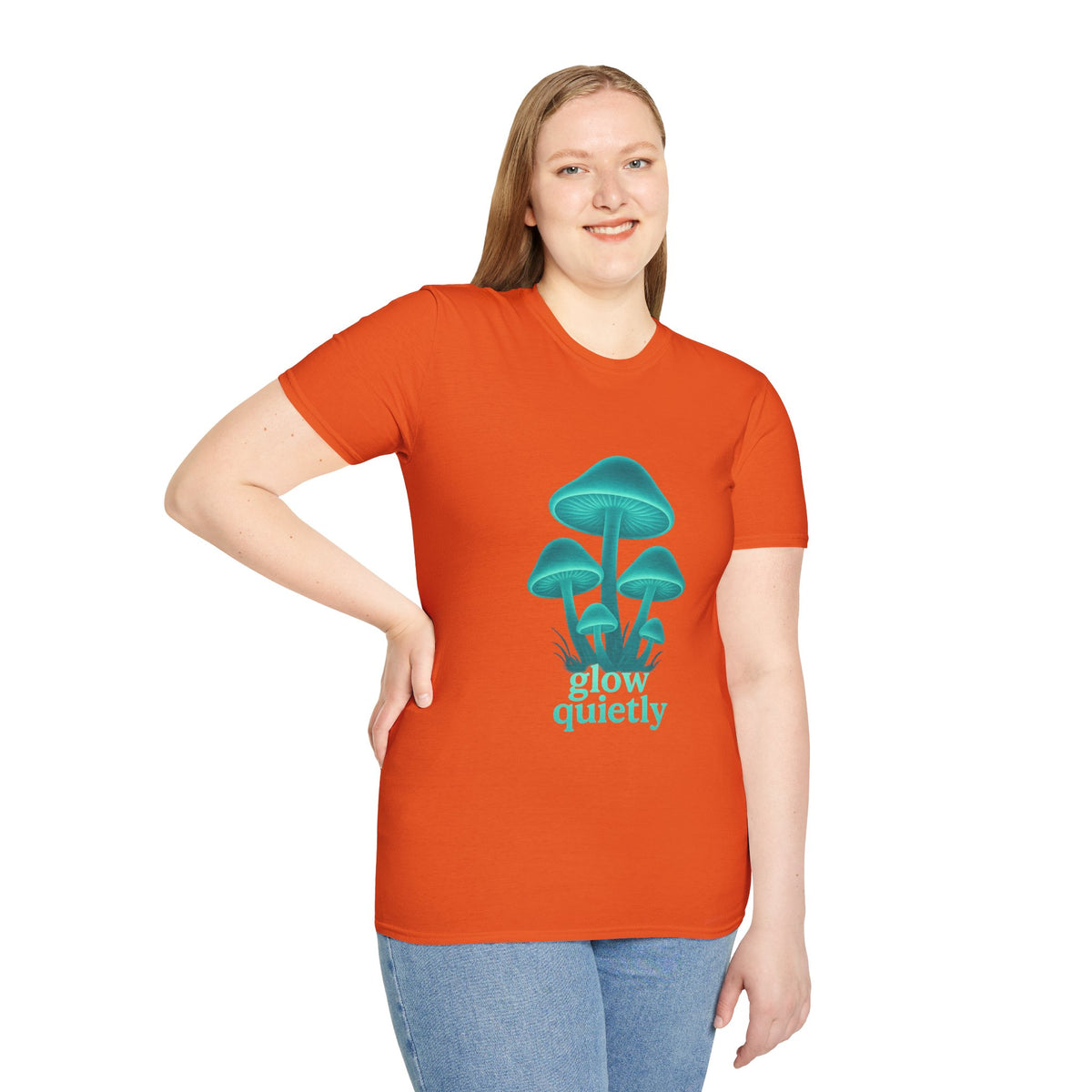 Mushroom Graphic T-Shirt — 'Grow Quietly' Teal Fungi Tee - Trending Now - August 2026