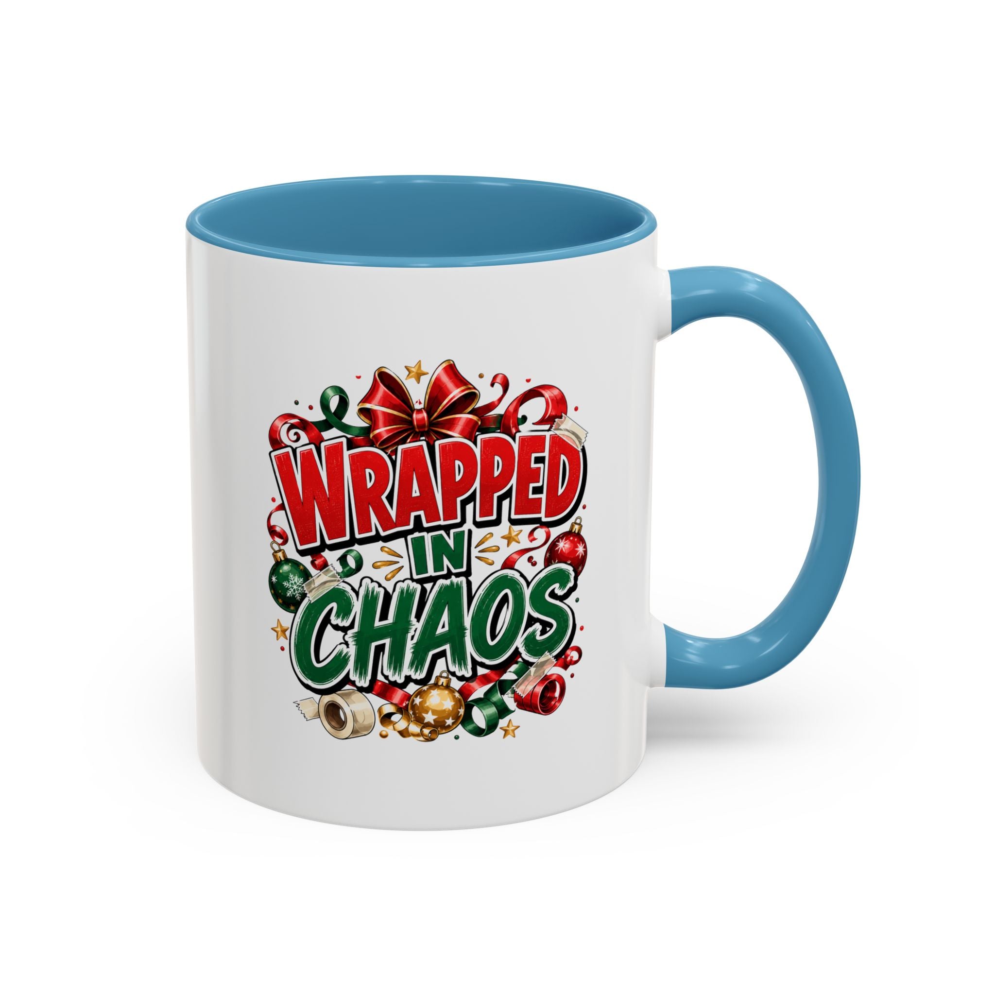 Wrapped in Chaos Christmas Coffee Mug