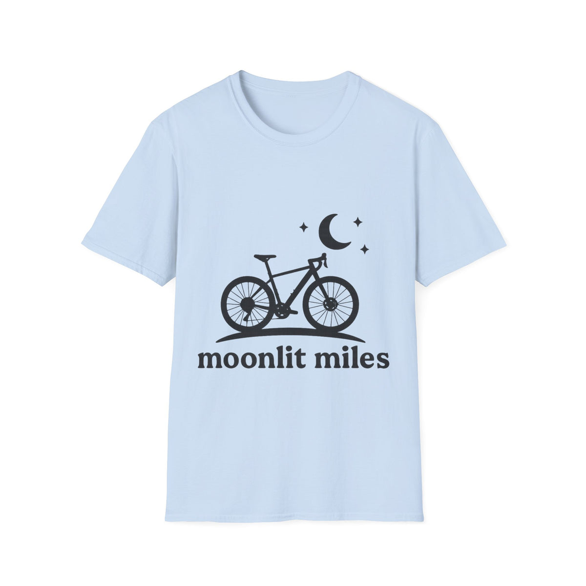 "Moonlit Miles" Celestial Cycling Tee | Night Rider Bike Graphic T-Shirt - Trending Now - September 2026