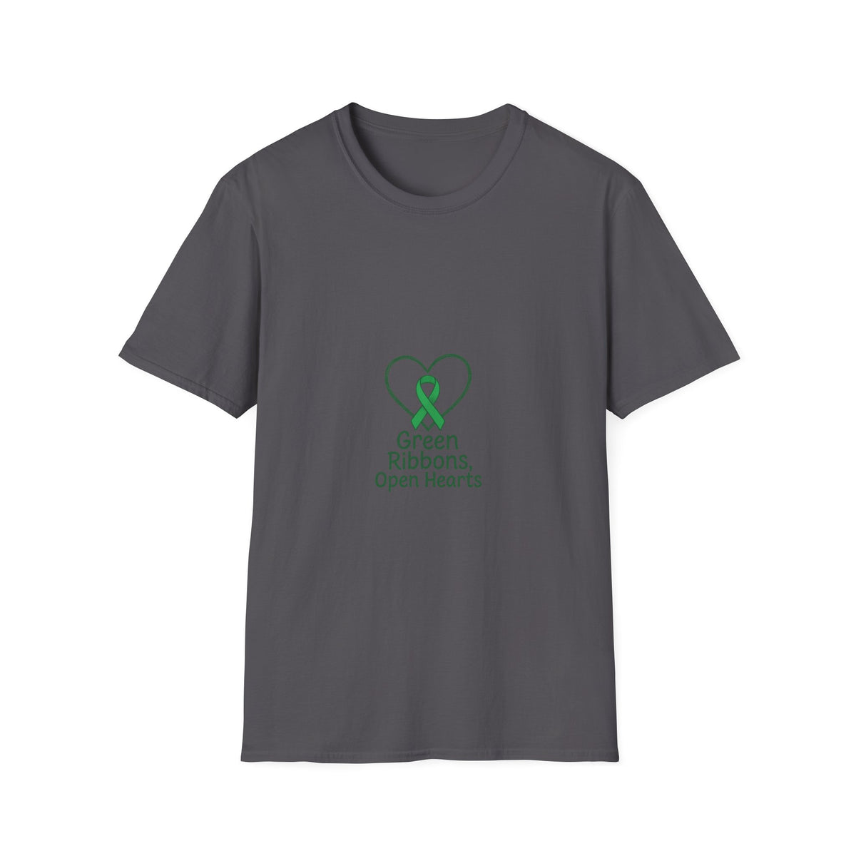 Green Ribbons Open Hearts Graphic Tee, Cute Mental Health Awareness T-Shirt - Trending Now - September 2026
