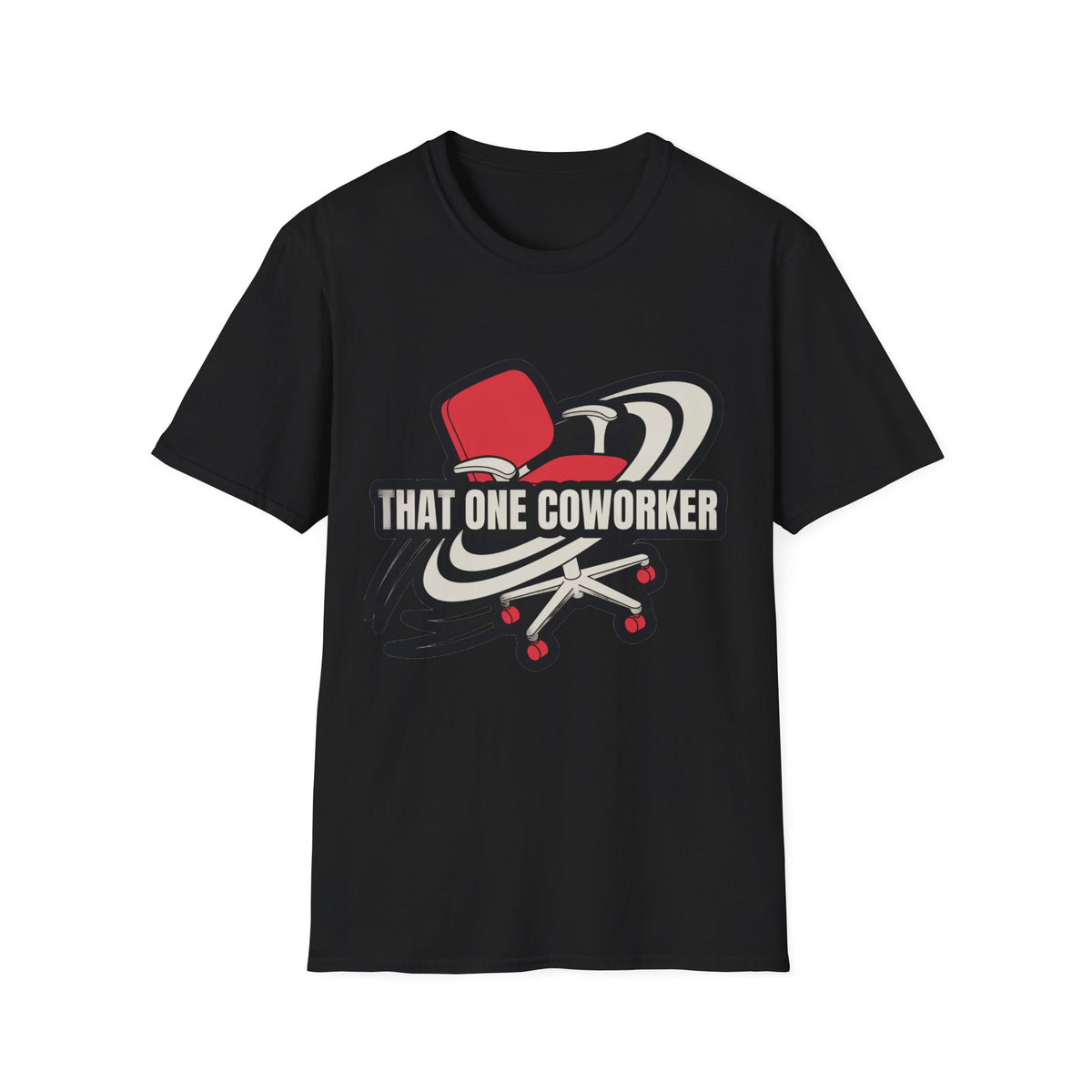 "That One Coworker" Graphic T-Shirt – Funny Office Chair Skateboard Tee - Trending Now - August 2026