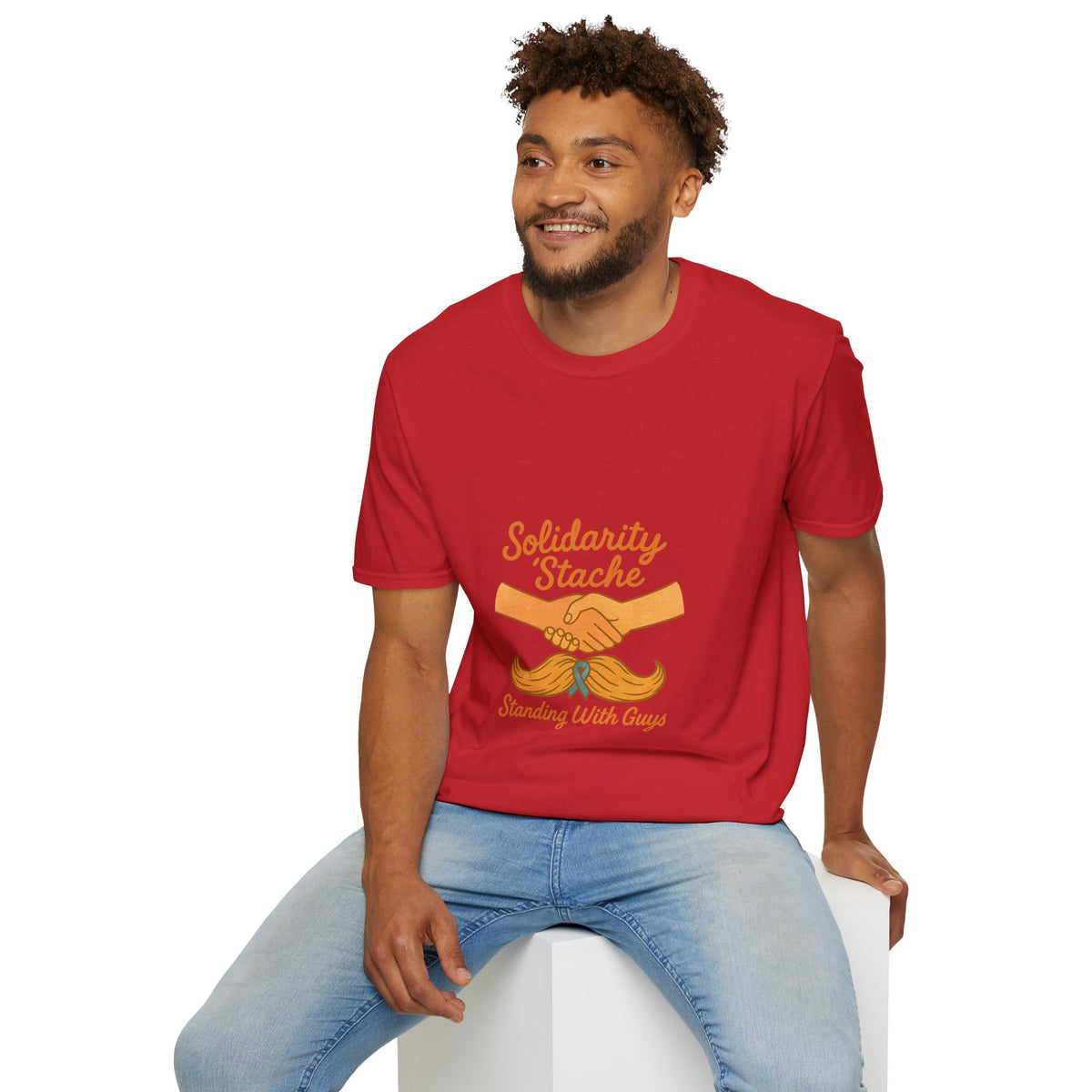 T-Shirt — Solidarity Stache Orange Mustache Graphic (Movember Support) - Trending Now - October 2026