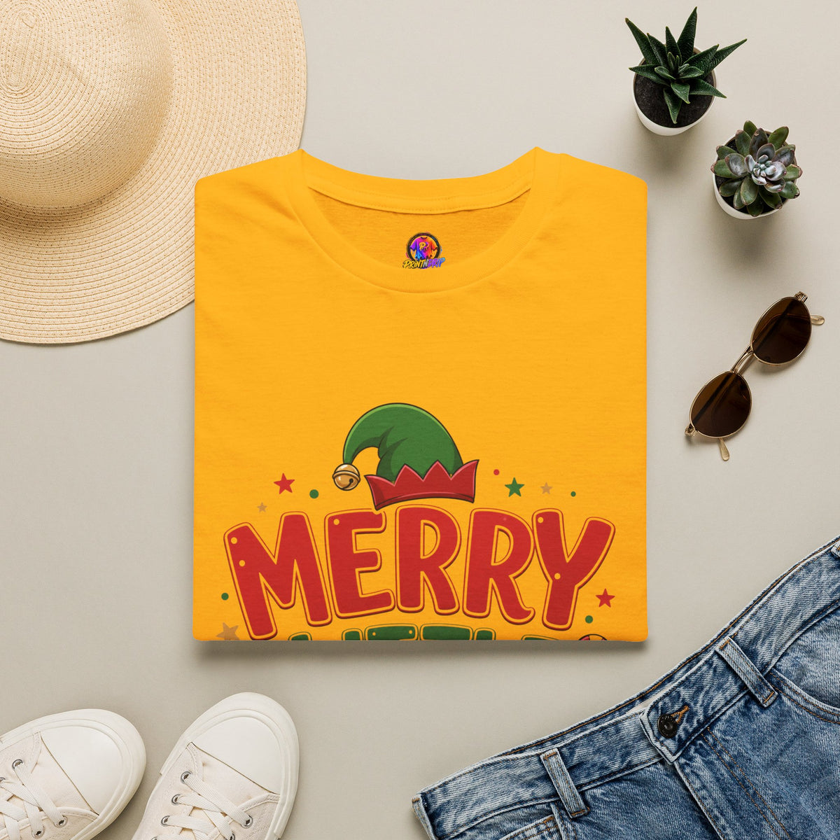 Merry Little Elf T-Shirt — Festive Christmas Holiday Tee