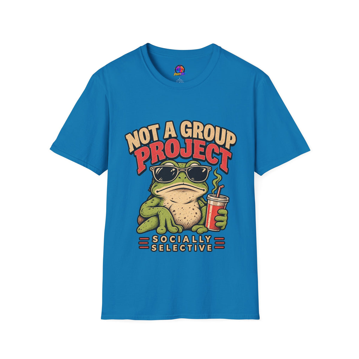 Not a Group Project Frog T-Shirt — "Socially Selective" Funny Introvert Tee