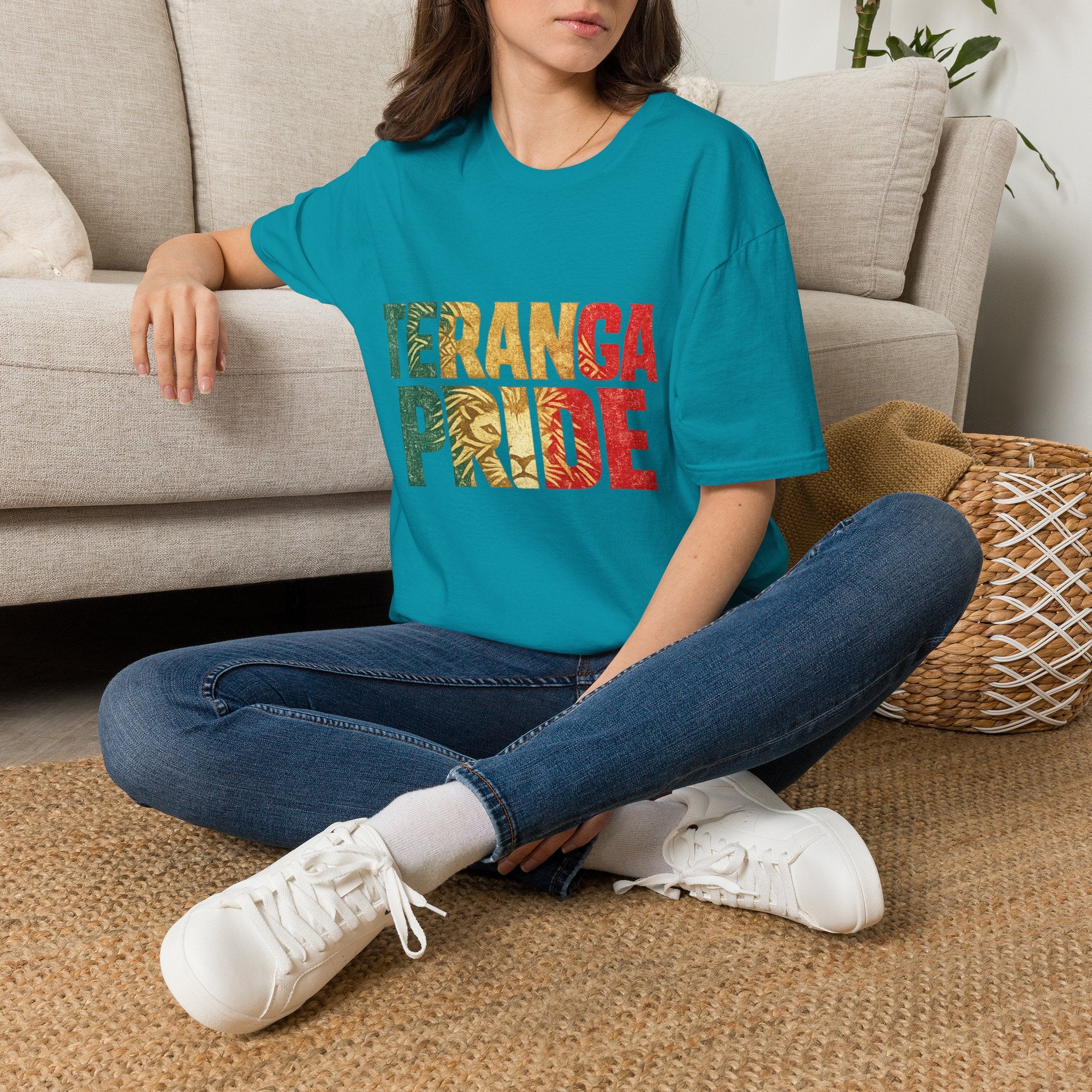 Senegal Teranga Pride T-Shirt — Senegal Flag Colors & Lion Graphic
