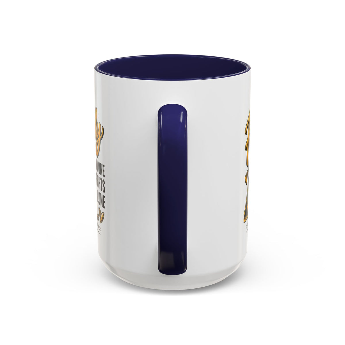 Childhood Cancer Awareness Coffee Mug — "In This Family No One Fights Alone"